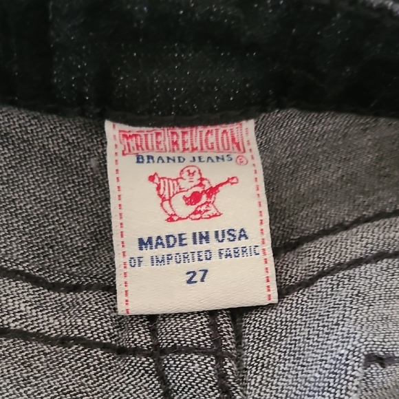 New True Religion Women's Joey Sequin Black Flared Jeans Size 27 - Picture 9 of 15